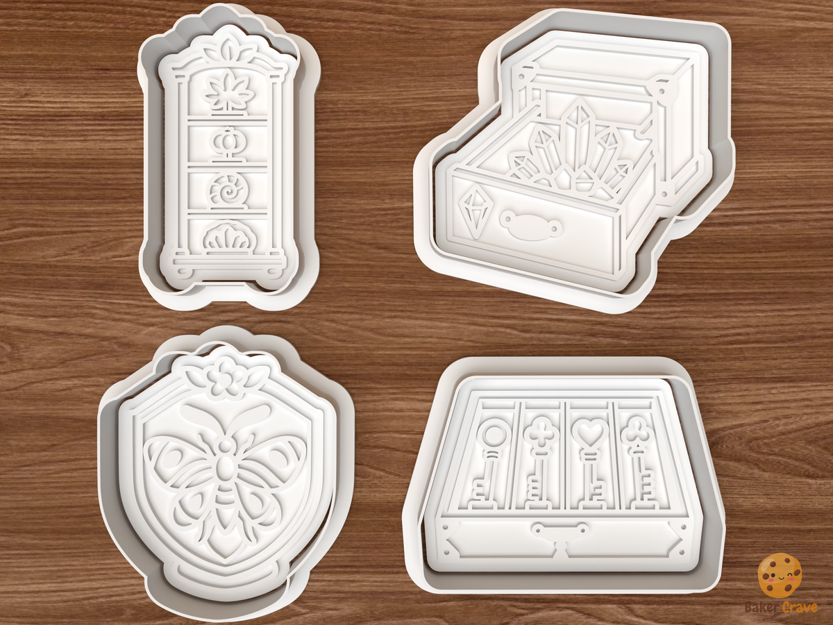 Witch Curiosity Cabinet Cookie Cutter Set STL File