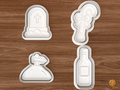 Over the Hill Milestone Birthday Cookie Cutter Set STL File