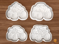 Halloween Monster Truck Cookie Cutter Set STL File - 01 set main