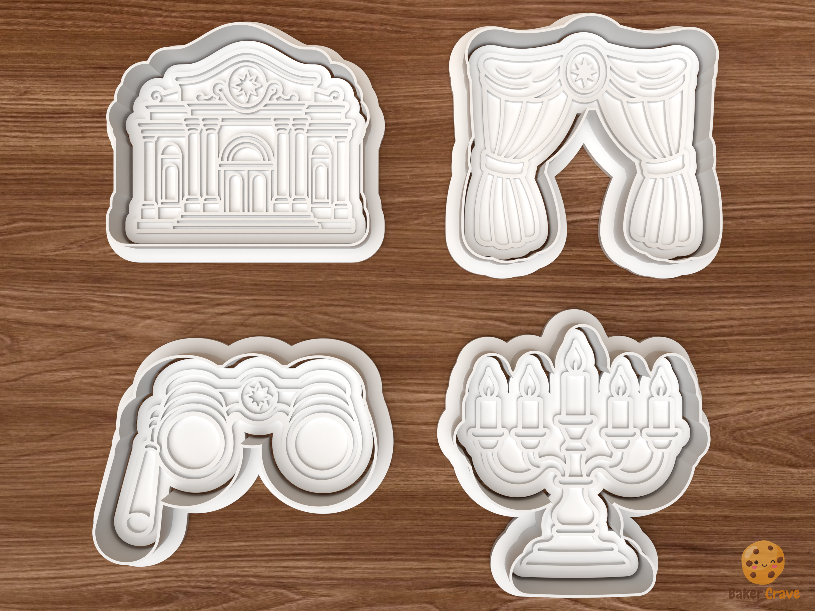 Christmas Opera Night Cookie Cutter Set STL File - 01 set main