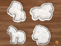 Horse Cookie Cutter Set STL File - 01 set main