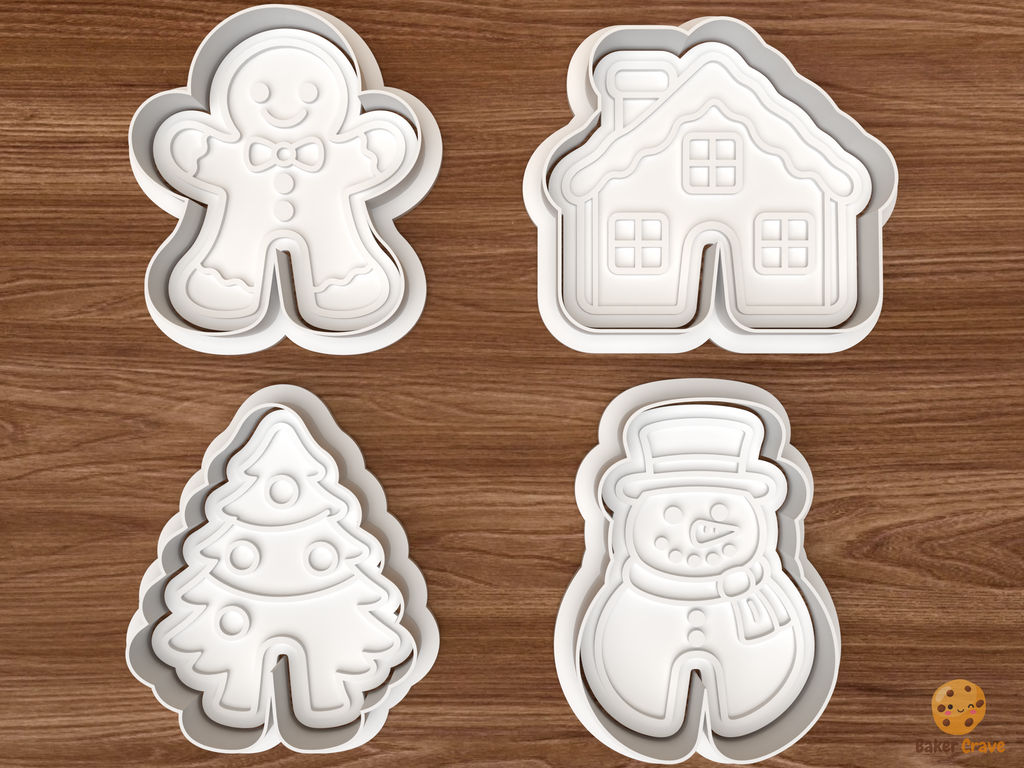 Christmas Mug Huggers Cookie Cutter Set STL File