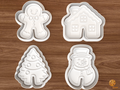 Christmas Mug Huggers Cookie Cutter Set STL File