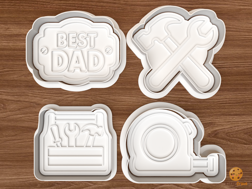 Best Dad Tools Cookie Cutter Set STL File - 01 set main
