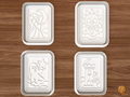 Halloween Tarot Card Cookie Cutter Set STL File - 01 set main