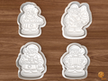 German Christmas Smoker Cookie Cutter Set STL File - 01 set main
