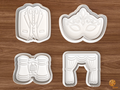 Theater Night Cookie Cutter Set STL File - 01 set main