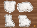 Border Collie Dog Cookie Cutter Set STL File - 01 set main