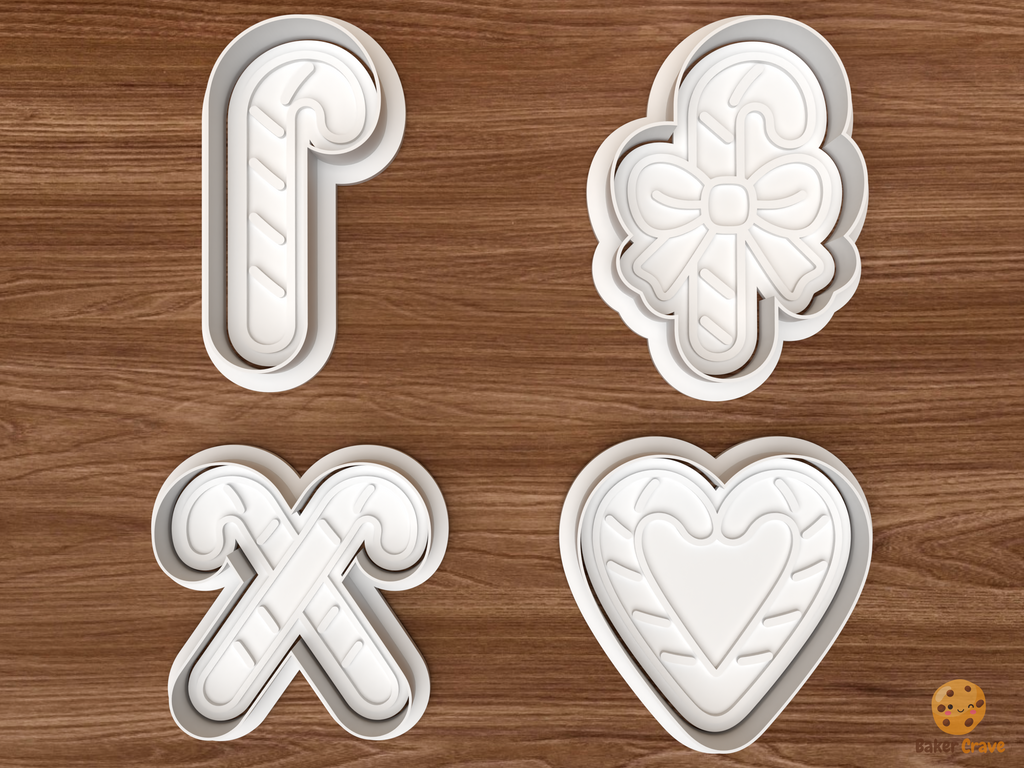 Candy Cane Classics Cookie Cutter Set STL File