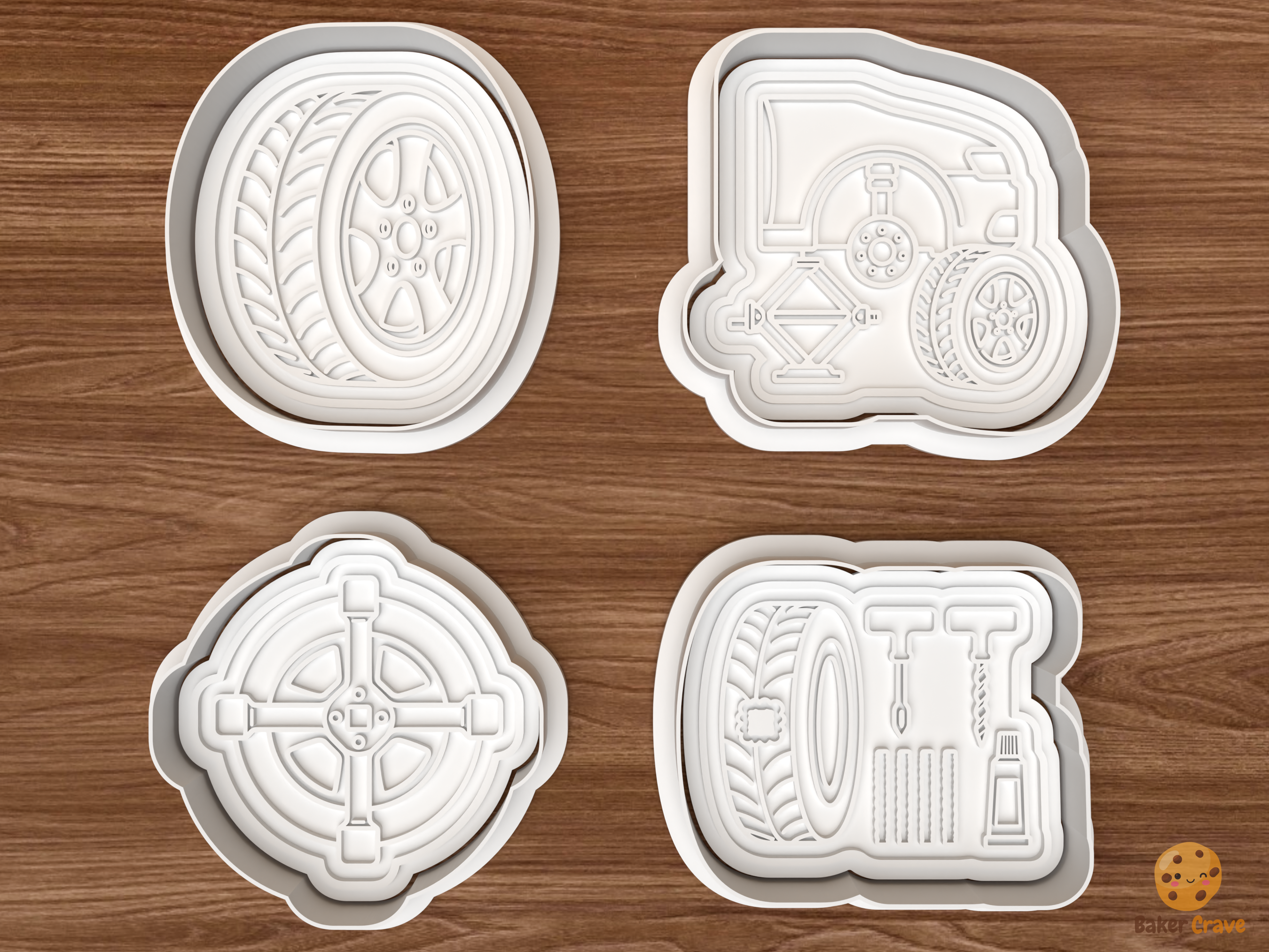 Tire Repair Cookie Cutter Set STL File - 01 set main