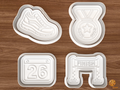Running Marathon Cookie Cutter Set STL File - 01 set main
