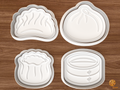 Dim Sum Brunch Cookie Cutter Set STL File - 01 set main