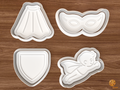 Superhero Cookie Cutter Set STL File