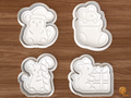 Christmas Mouse Cookie Cutter Set STL File