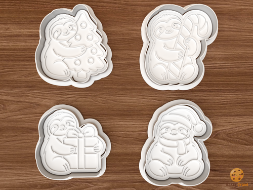 Christmas Sloths Cookie Cutter Set STL File