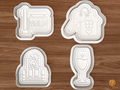 Real Estate Closing Cookie Cutter Set STL File - 01 set main
