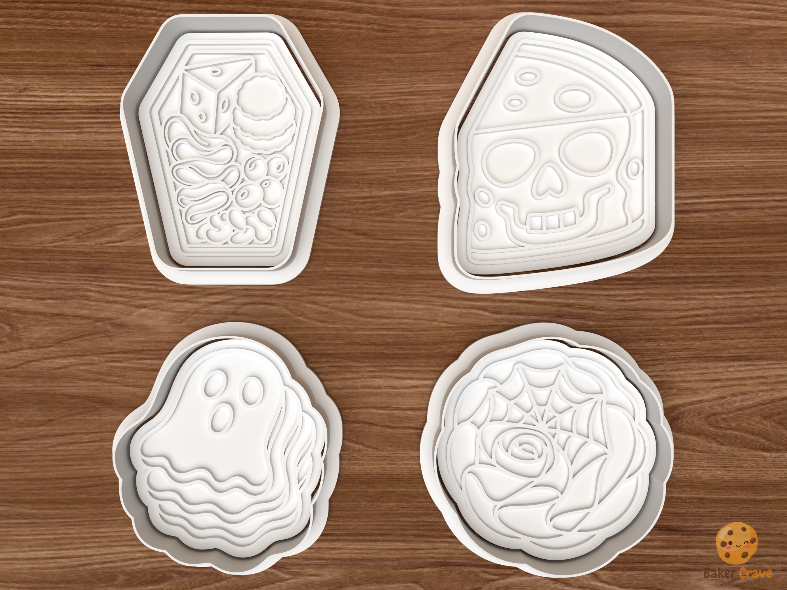Halloween Charcuterie Board Cookie Cutter Set STL File - 01 set main