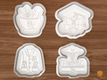 Pharmacy Graduation Cookie Cutter Set STL File - 01 set main