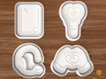 Fan Concert Love Cookie Cutter Set STL File - 01 set main