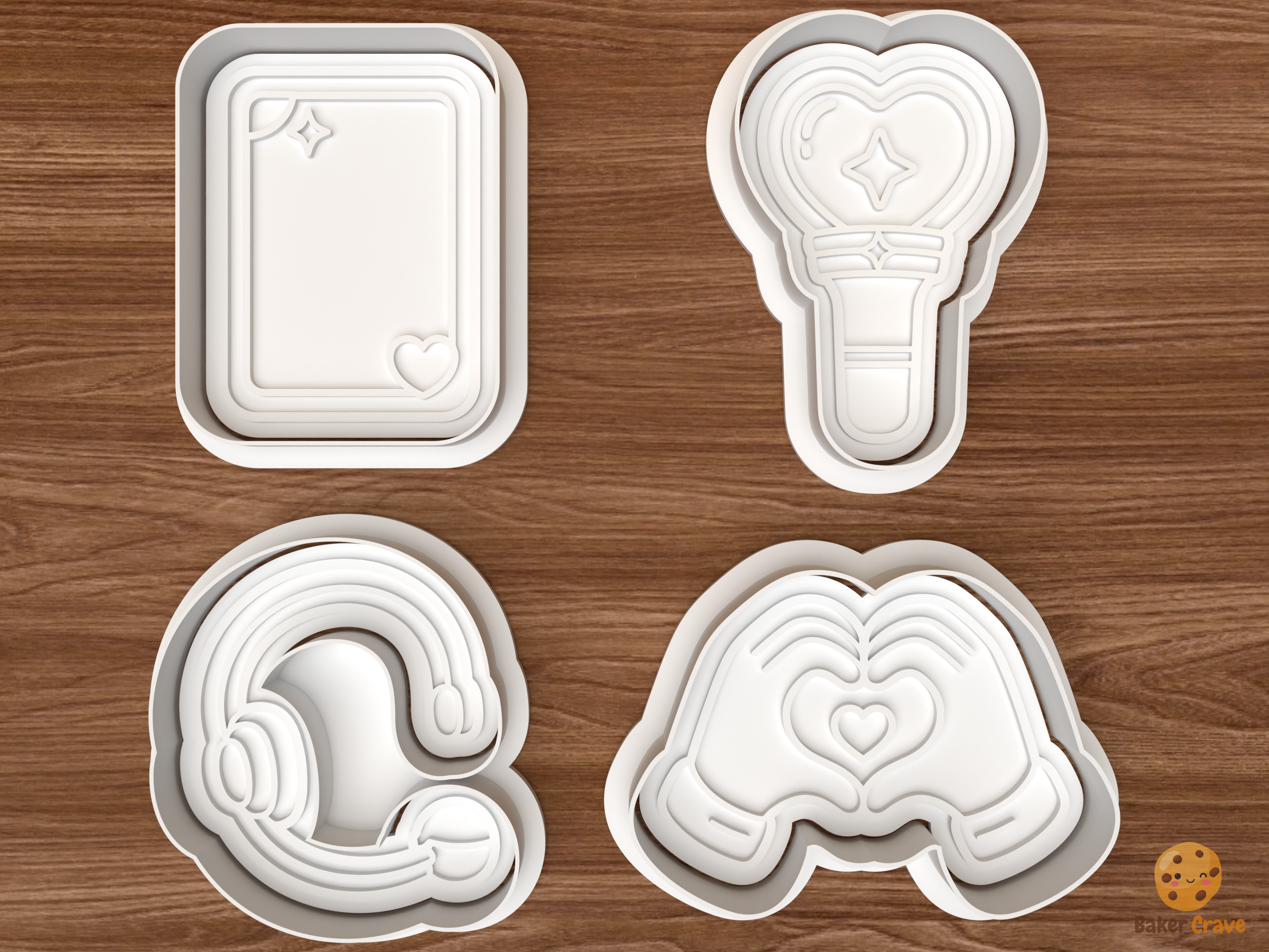 Fan Concert Love Cookie Cutter Set STL File - 01 set main