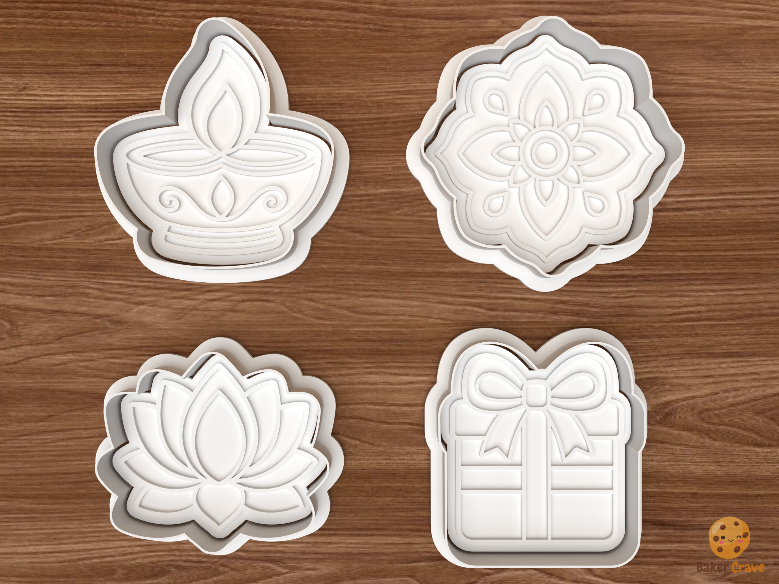Diwali Festival Cookie Cutter Set STL File - 01 set main