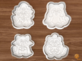 Halloween Raccoon Cookie Cutter Set STL File - 01 set main