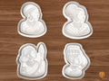 African Woman Cookie Cutter Set STL File - 01 set main