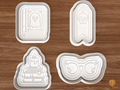 Spooky Book Club Cookie Cutter Set STL File - 01 set main