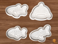 Whale Shark Cookie Cutter Set STL File - 01 set main