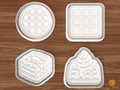 Waffle Brunch Cookie Cutter Set STL File - 01 set main