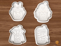 Halloween Boba Tea Cookie Cutter Set STL File - 01 set main
