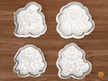 Halloween Monkey Cookie Cutter Set STL File - 01 set main