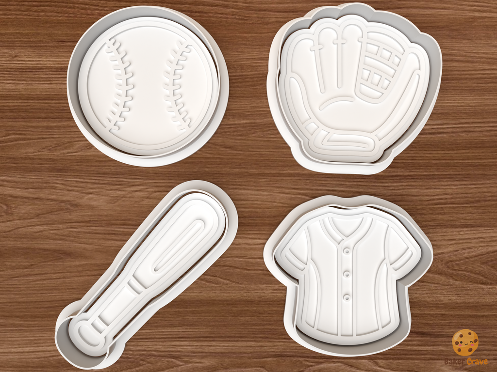 Baseball Cookie Cutter Set STL File - 01 set main