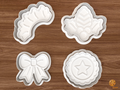 Christmas Wreath Platter Cookie Cutter Set STL File