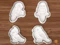 Pet Birds Cookie Cutter Set STL File - 01 set main