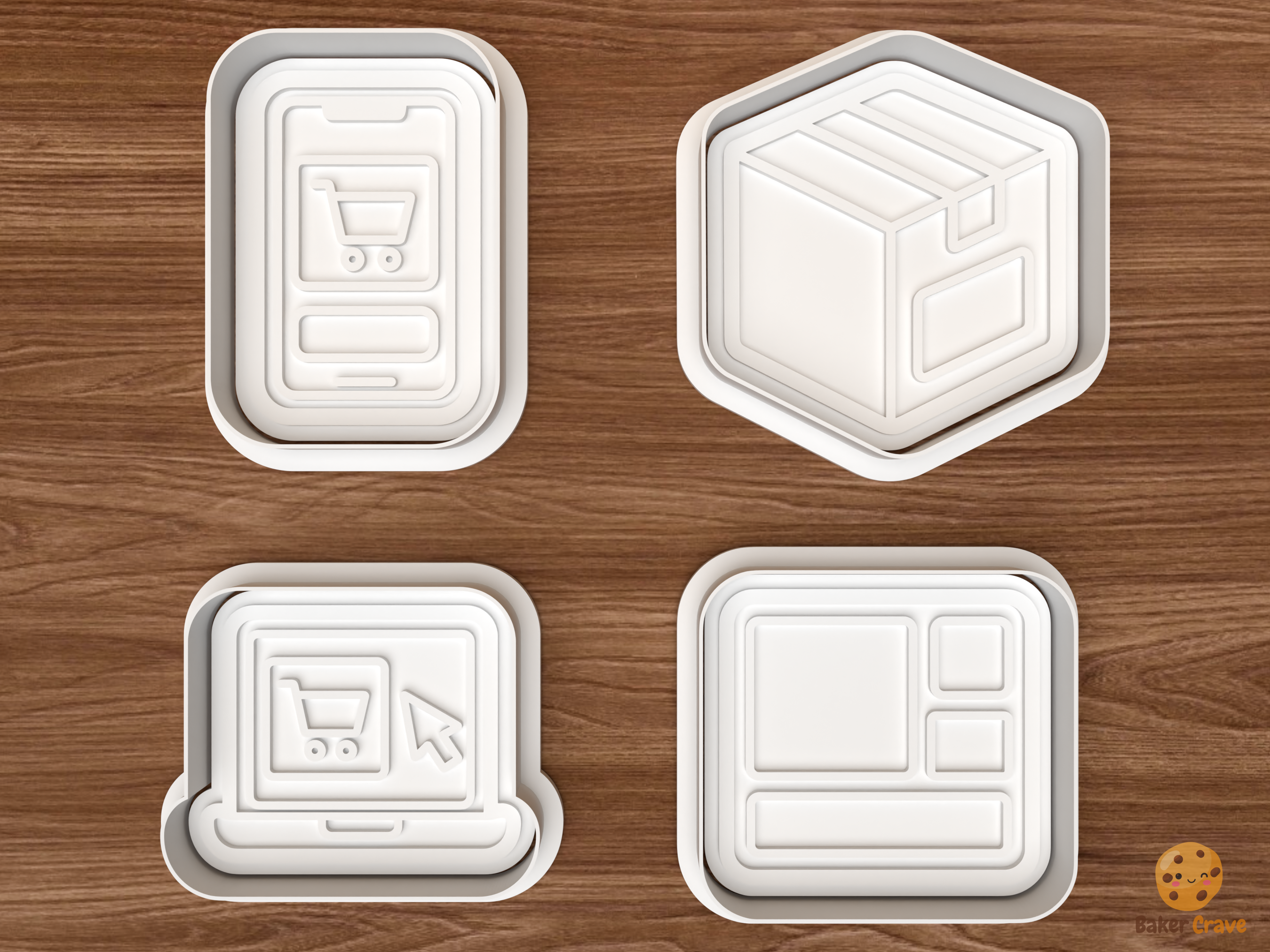 Cyber Monday Package Cookie Cutter Set STL File - 01 set main