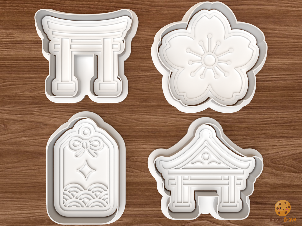 Japanese Cookie Cutter Set STL File