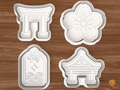 Japanese Cookie Cutter Set STL File