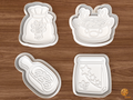 Reindeer Food Station Cookie Cutter Set STL File - 01 set main