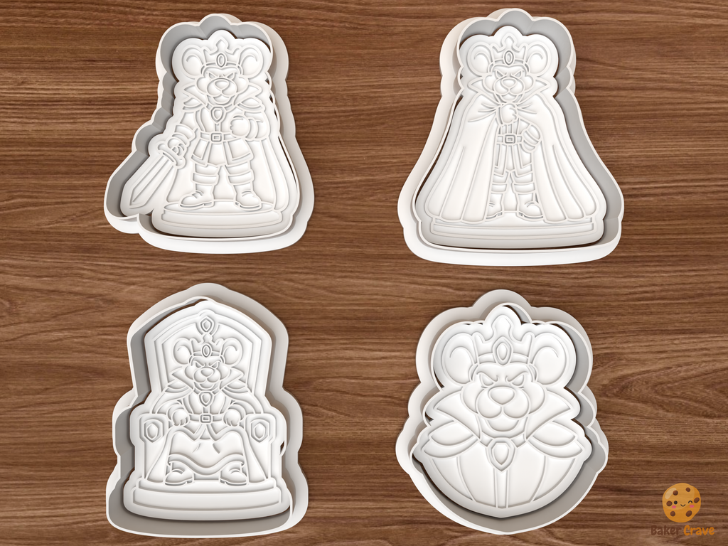 Mouse King Christmas Cookie Cutter Set STL File - 01 set main