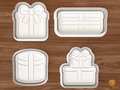 Christmas Gift Boxes Cookie Cutter Set STL File