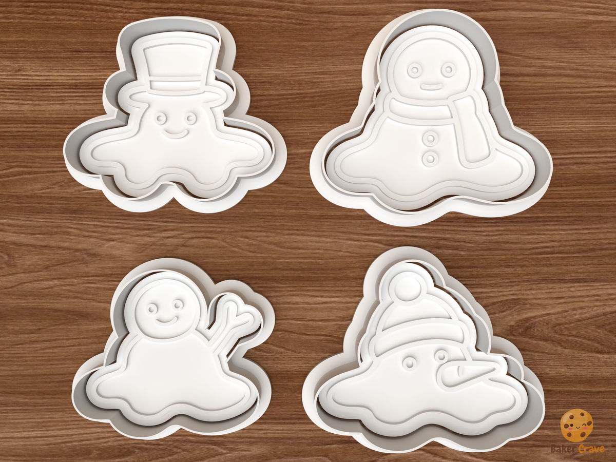 Melting Snowman Cookie Cutter Set