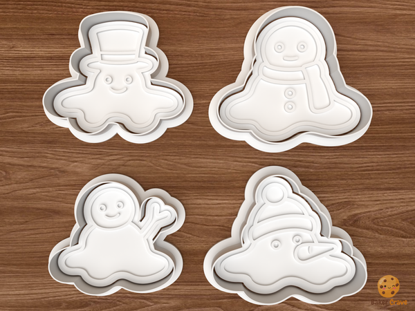 Melting Snowman Cookie Cutter Set