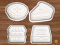 Farmer Pie Stand Cookie Cutter Set STL File - 01 set main