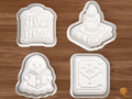 Spooky Reading Nook Cookie Cutter Set STL File - 01 set main