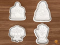 Fortune Teller Tent Cookie Cutter Set STL File