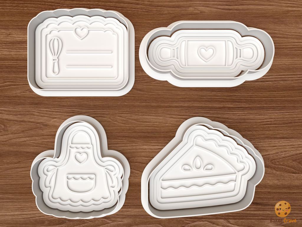 Baking Kitchen Cookie Cutter Set STL File - 01 set main