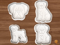 Boxer Dog Cookie Cutter Set STL File - 01 set main
