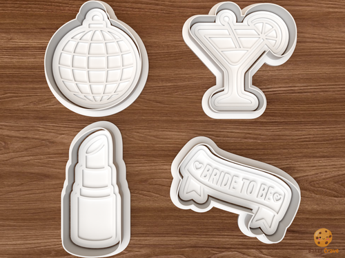 Bachelorette Party Cookie Cutter Set STL File - 01 set main