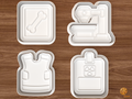 Radiology Tech Cookie Cutter Set STL File - 01 set main